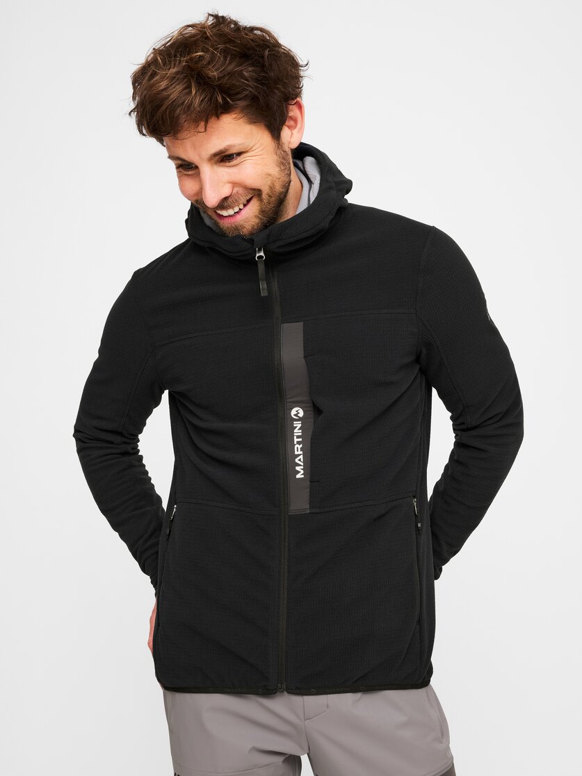 Martini Sportswear - Argon Midlayer Jacket M - Strati intermedi in black-granite - vista frontale modello - Uomo