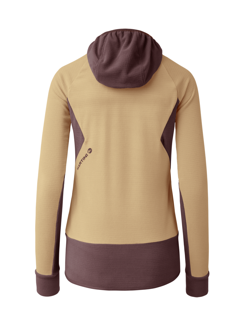 Martini Sportswear - Highventure ML Hooded Jacket W - Midlayers in sandstone-clay - Rückansicht - Damen