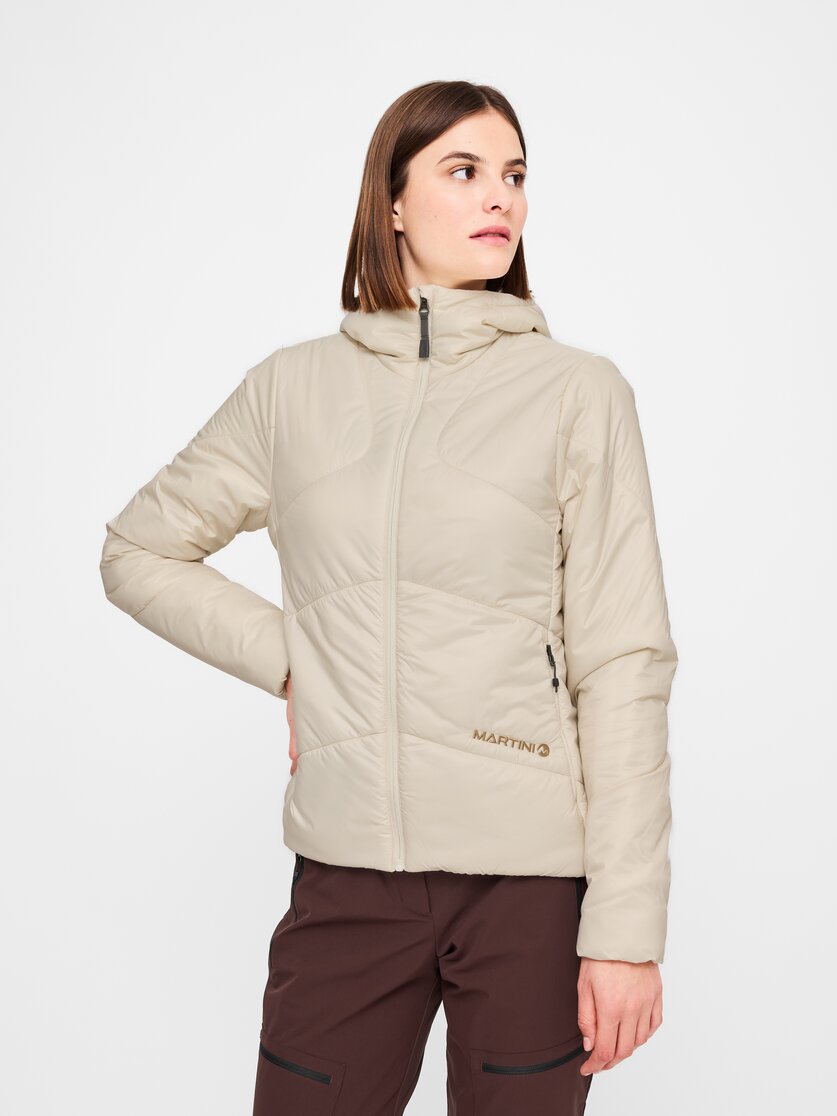 Martini Sportswear - Horizon Padded Jacket Primaloft®W - Primaloft & Gloft Jackets in off white - front view model - Women