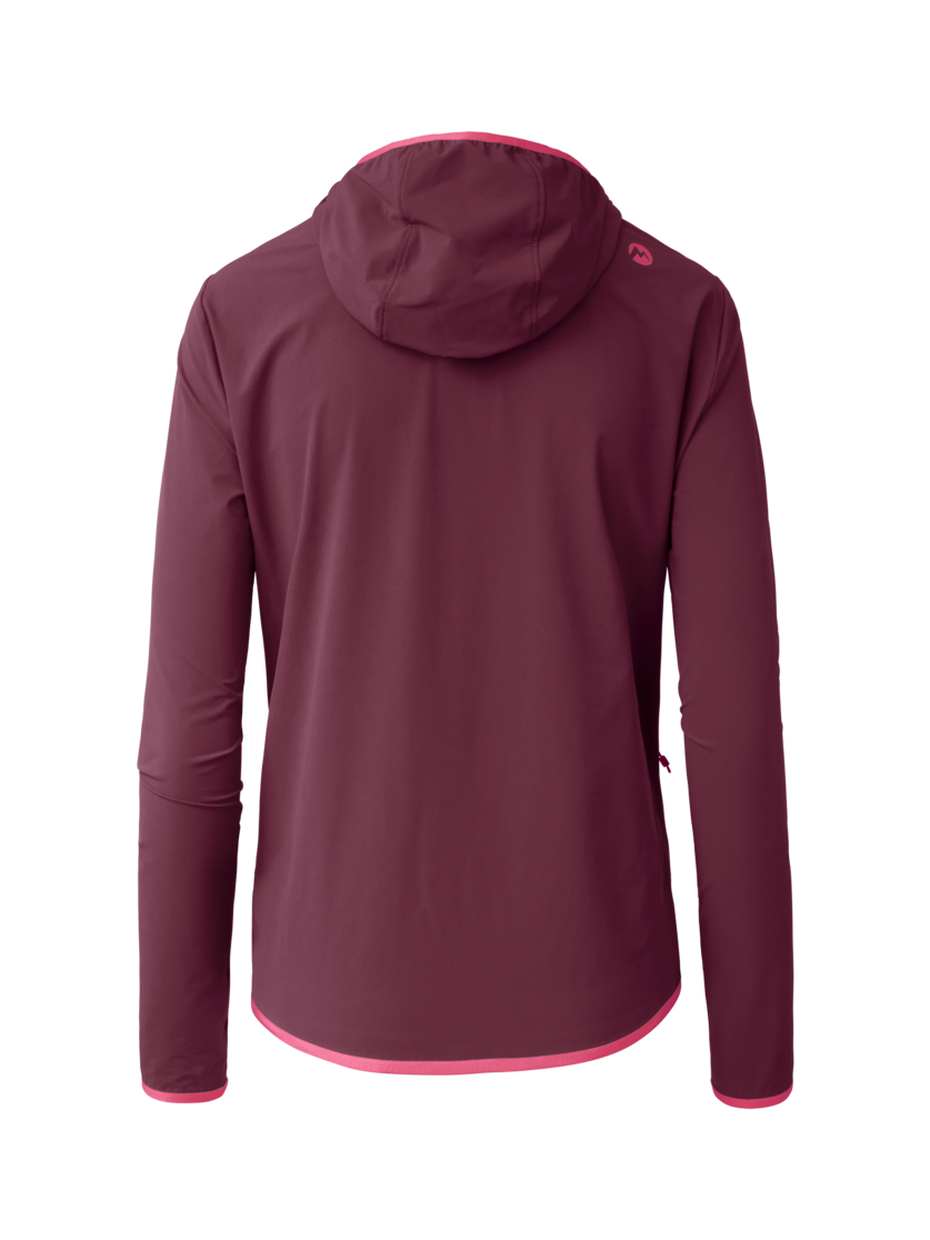 Martini Sportswear - Alpmate WB Hybrid Hooded Jacket W - Giacche ibride in fuchsia-plume - vista posteriore - Donna