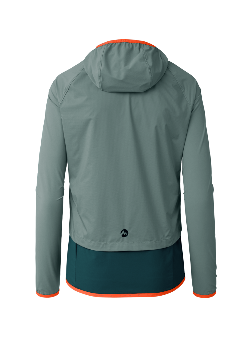 Martini Sportswear - Hillclimb WB Hybrid Hooded Jacket W - Hybrid jackets in misty blue-seaport - rear view - Women
