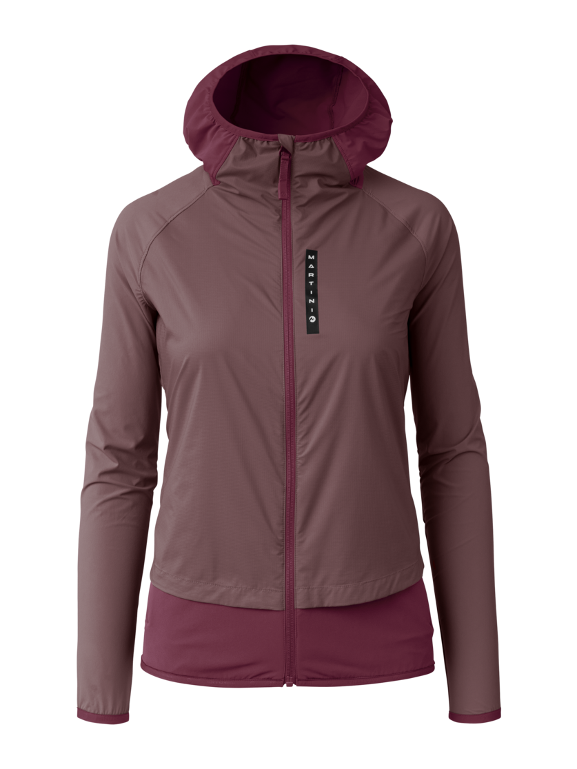 Martini Sportswear - Hillclimb WB Hybrid Hooded Jacket W - Giacche ibride in clay-plume - vista frontale - Donna