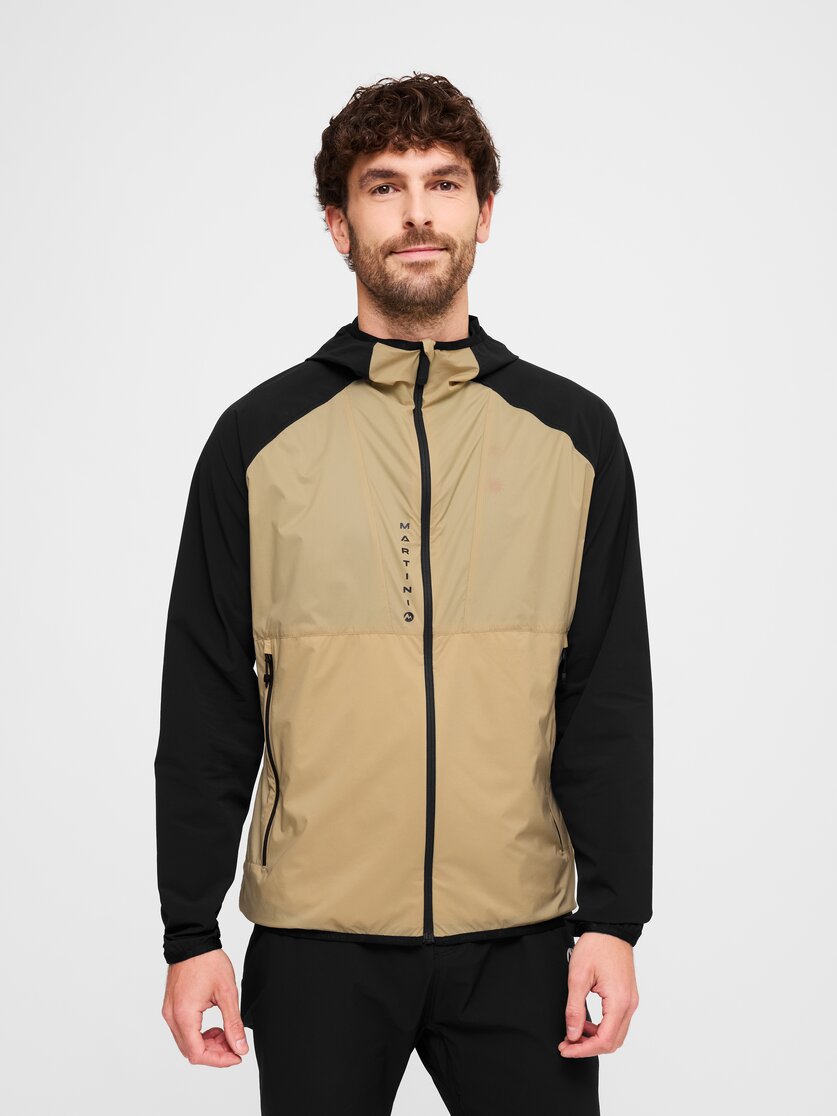 Martini Sportswear - Hillclimb WB Hybrid Hooded Jacket M - Giacche ibride in true navy-limeskin - vista frontale modello - Uomo