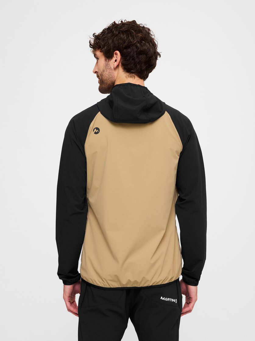 Martini Sportswear - Hillclimb WB Hybrid Hooded Jacket M - Giacche ibride in true navy-limeskin - vista laterale modello - Uomo