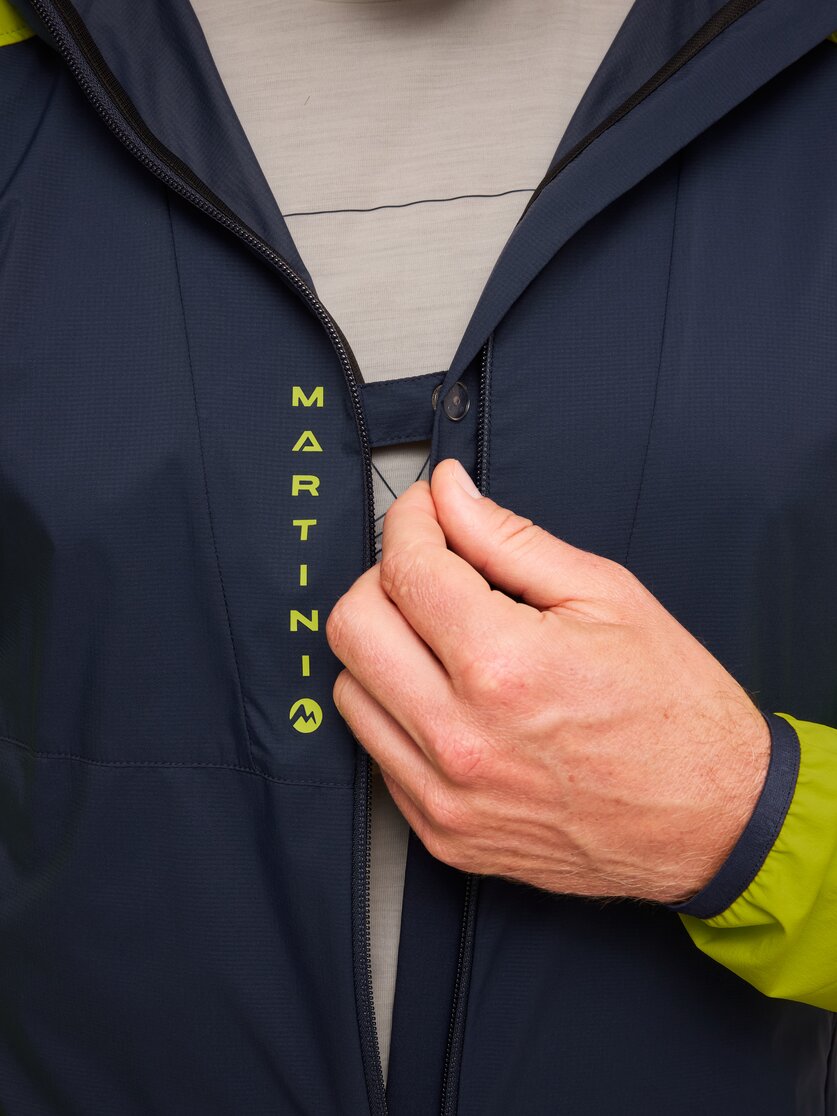 Martini Sportswear - Hillclimb WB Hybrid Hooded Jacket M - Giacche ibride in true navy-limeskin - Dettaglio 3 - Uomo