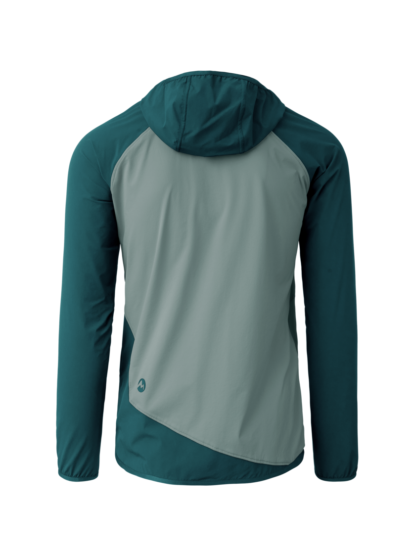 Martini Sportswear - Hillclimb ML Hooded Jacket M - Strati intermedi in seaport-misty blue - vista posteriore - Uomo