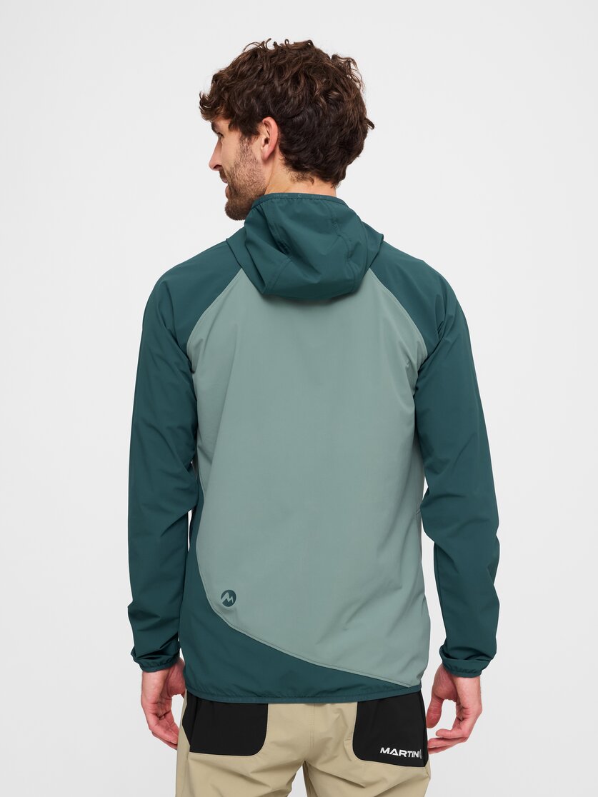 Martini Sportswear - Hillclimb ML Hooded Jacket M - Strati intermedi in true navy-limeskin - vista laterale modello - Uomo