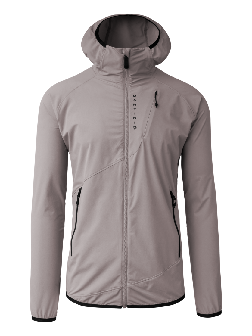 Martini Sportswear - Hillclimb ML Hooded Jacket M - Strati intermedi in ash - vista frontale - Uomo