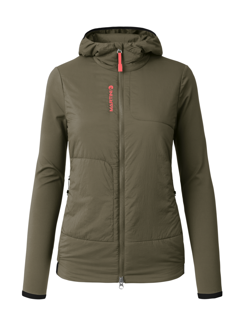 Martini Sportswear - Alpmate Hybrid Jacket G-Loft® W - Hybrid jackets in moss-black - front view - Women