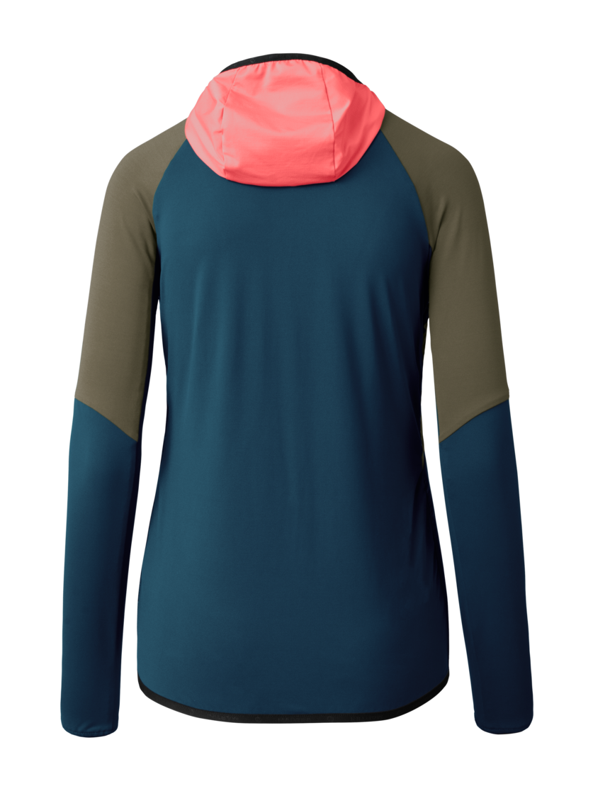 Martini Sportswear - Hillclimb Hybrid Jacket Primaloft® W - Hybrid jackets in poseidon-moss - rear view - Women