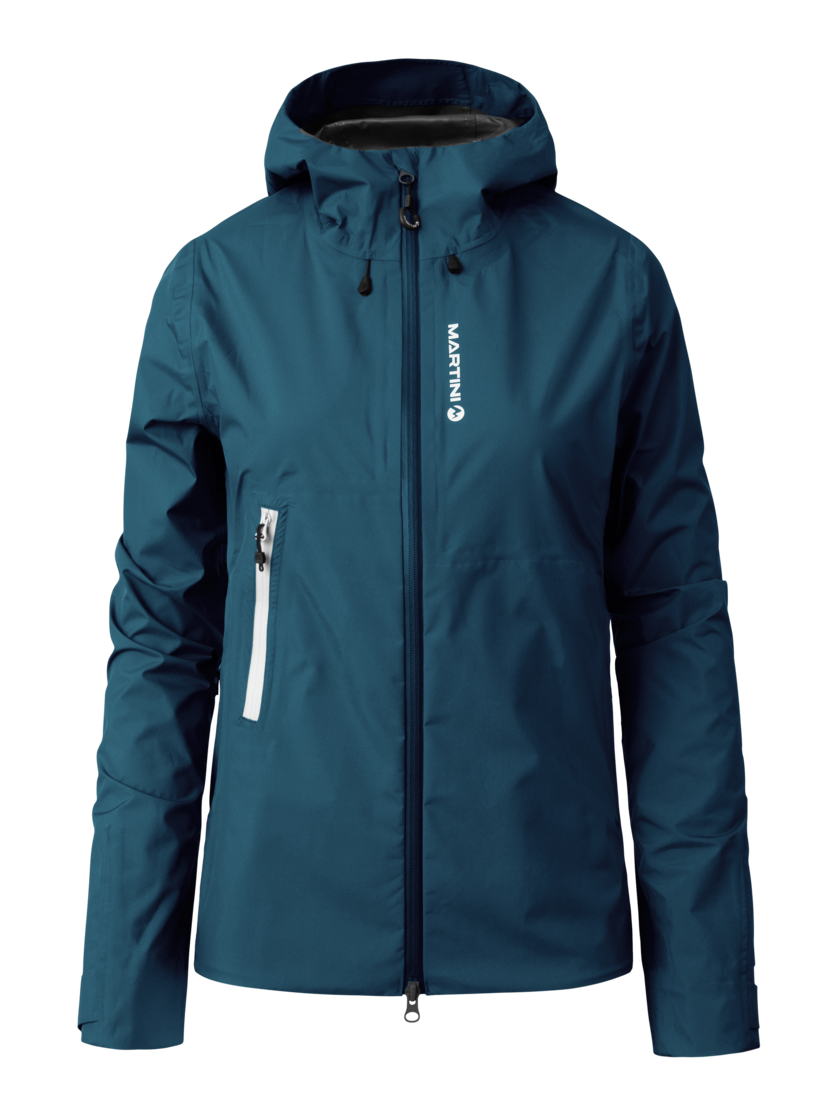 Martini Sportswear - Trektech 2.5L Jacket W - Hardshell jackets in poseidon-white - front view - Women