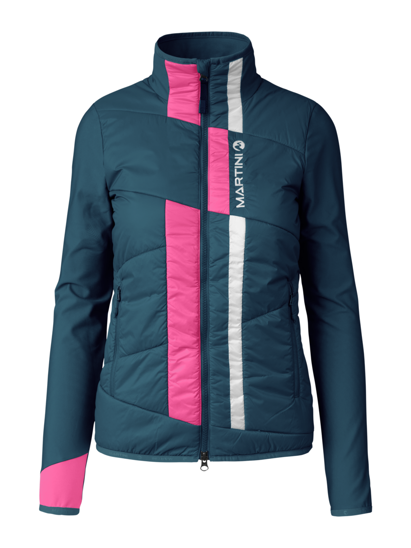 Martini Sportswear - Glint Hybrid Jacket Primaloft® W - Hybrid jackets in poseidon-rosebud - front view - Women