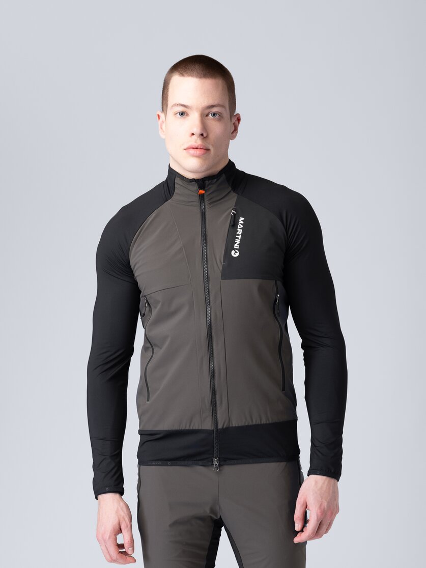 Martini Sportswear - Yalca Hybrid Windbreaker Jacket M - Hybridjacken in mosstone-mars - Vorderansicht Model - Herren