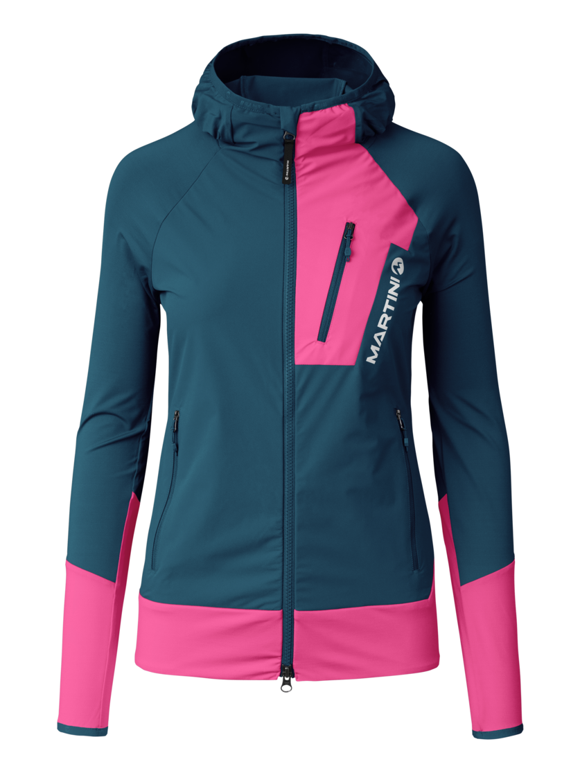 Martini Sportswear - Yalca Hybrid Windbreaker Jacket W - Hybridjacken in poseidon-rosebud - Vorderansicht - Damen