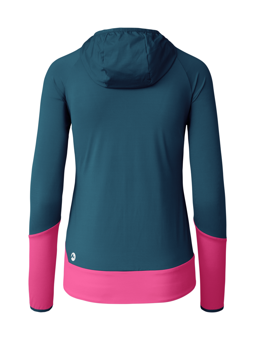 Martini Sportswear - Yalca Hybrid Windbreaker Jacket W - Hybridjacken in poseidon-rosebud - Rückansicht - Damen