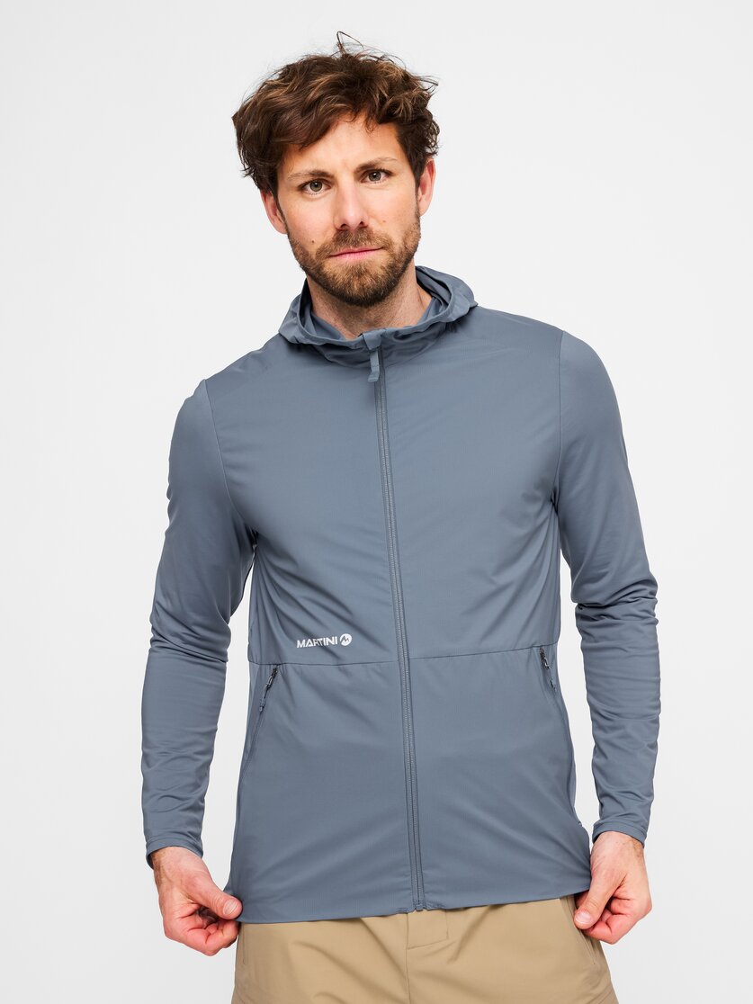 Martini Sportswear - Original Hybrid Windbreaker Jacket M - Giacca a vento in moon - vista frontale modello - Uomo