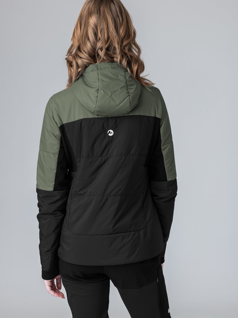 Martini Sportswear - Yalca Padded Jacket Primaloft® W - Primaloft & Gloft Jacken in black-mosstone - Rückansicht Model - Damen