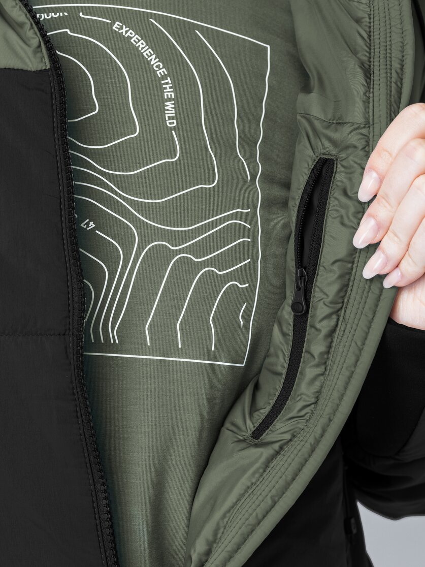 Martini Sportswear - Yalca Padded Jacket Primaloft® W - Primaloft & Gloft Jacken in black-mosstone - Detail 4 - Damen