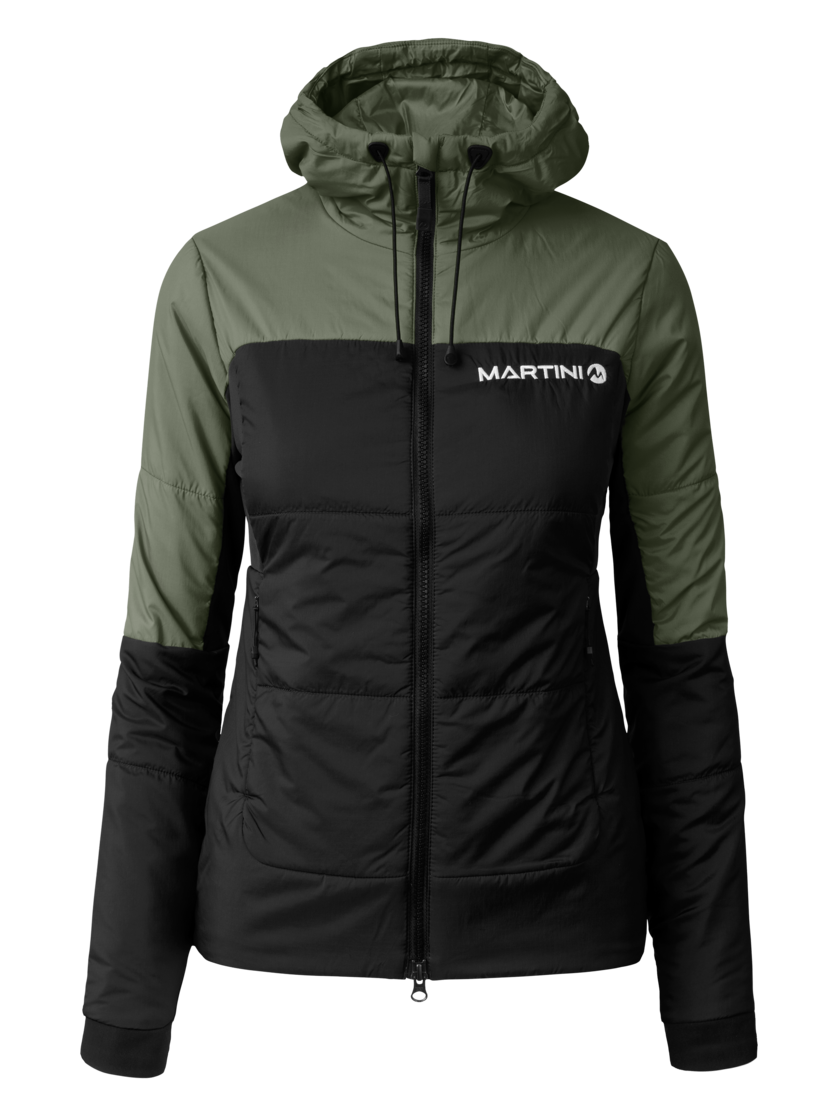 Martini Sportswear - Yalca Padded Jacket Primaloft® W - Giacche Primaloft e Gloft in black-mosstone - vista frontale - Donna