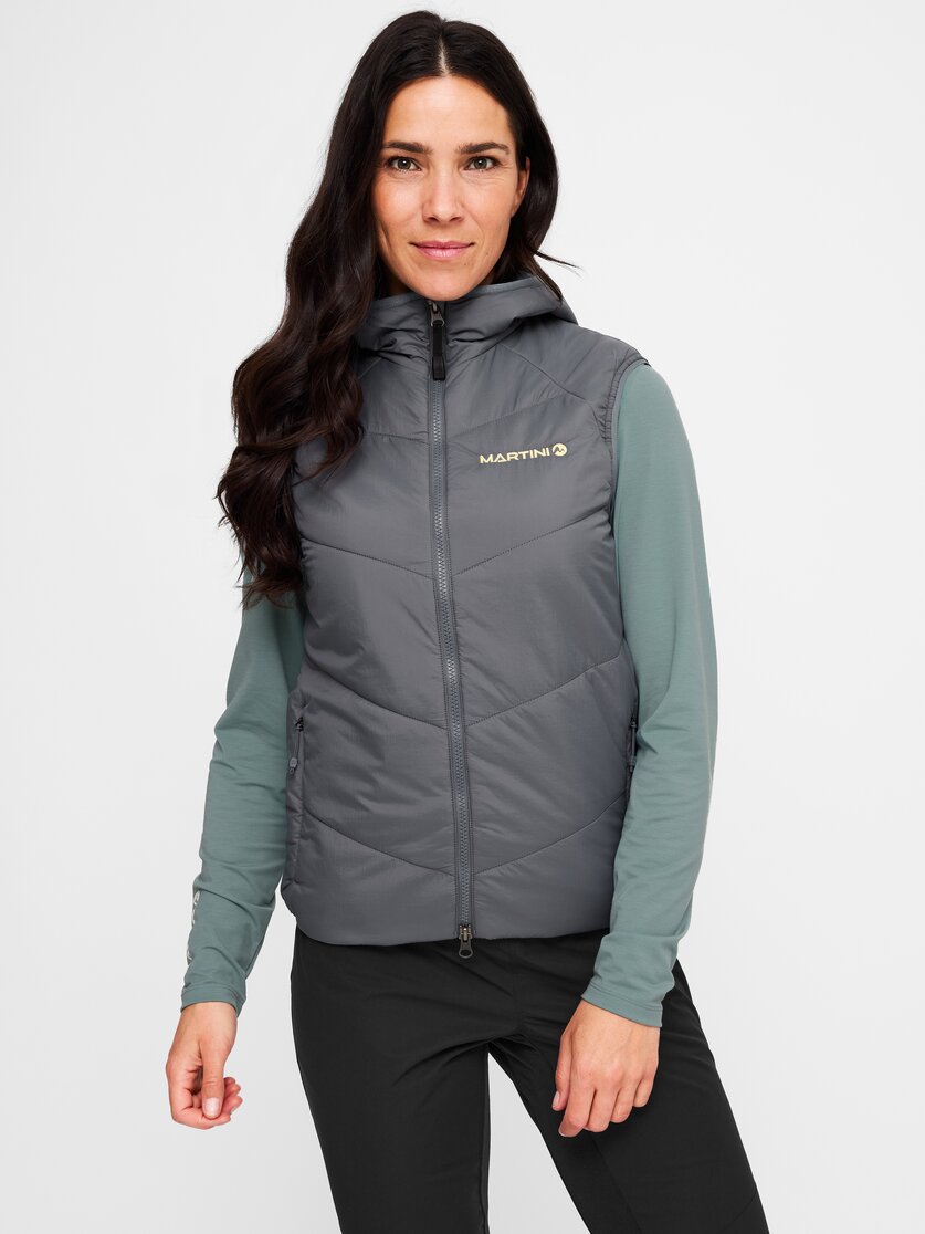 Martini Sportswear - Desire Padded Vest Primaloft®W - Gilet in true navy-white - vista frontale modello - Donna