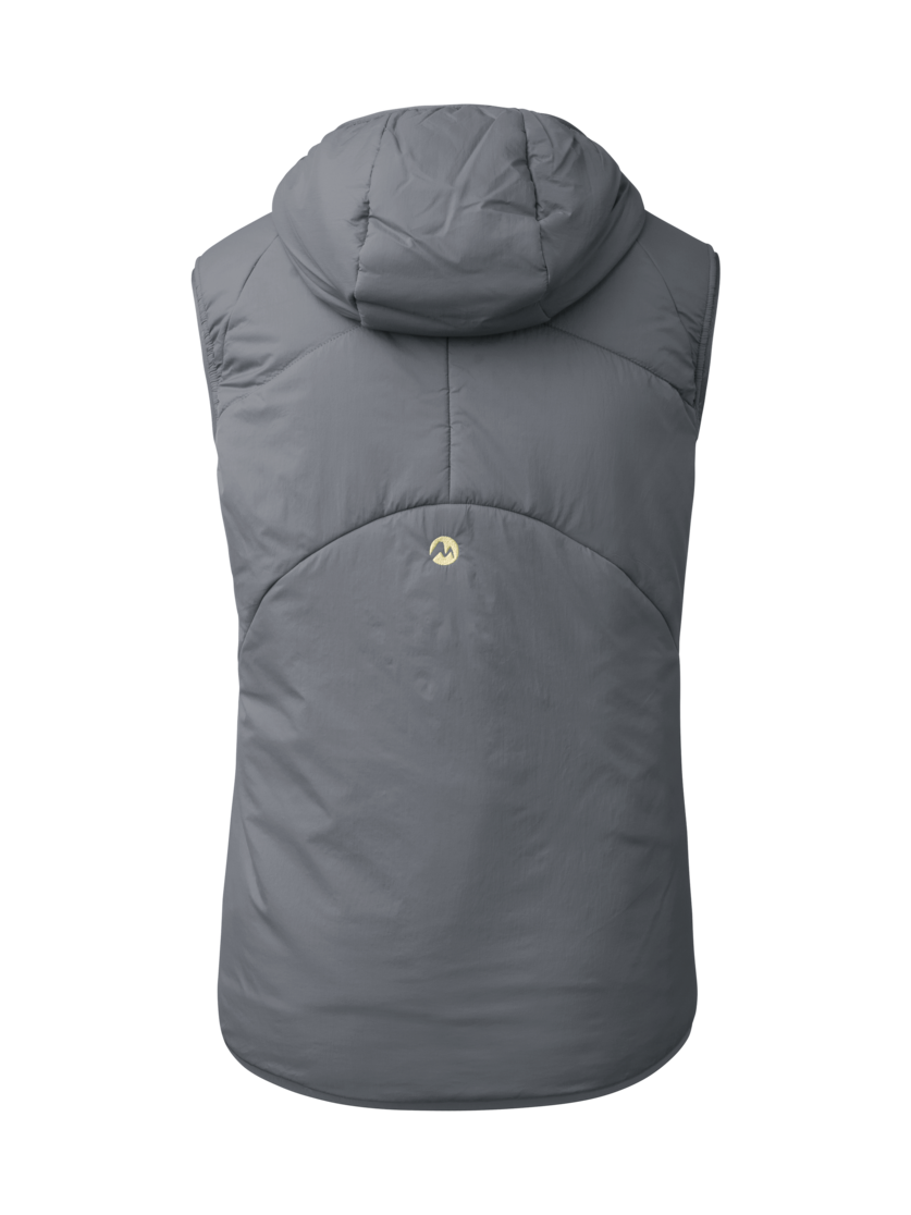 Martini Sportswear - Desire Padded Vest Primaloft®W - Outdoor vests in storm-butter cream - rear view - Women