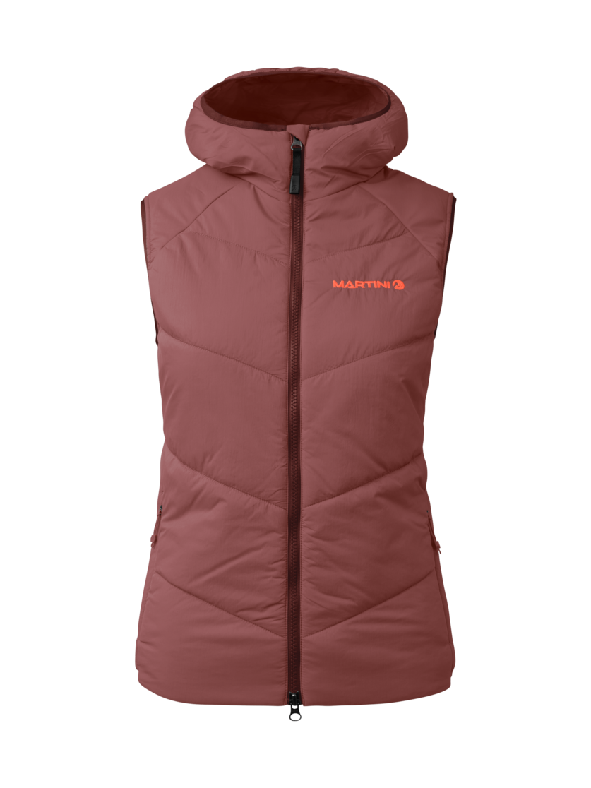 Martini Sportswear - Desire Padded Vest Primaloft®W - Westen in winter apple-tangerine - Vorderansicht - Damen