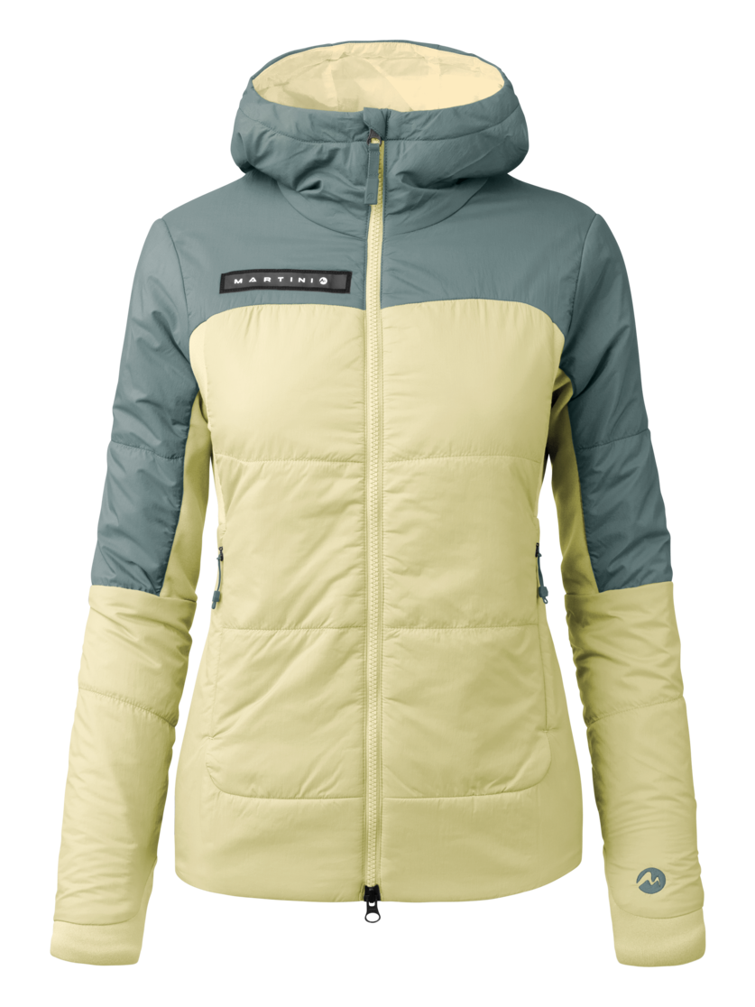 Martini Sportswear - Yalca Padded Jacket Primaloft®W - Giacche Primaloft e Gloft in butter cream-misty blue - vista frontale - Donna