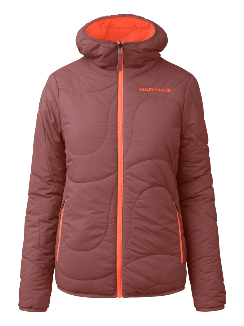 Martini Sportswear - Recharge Padded Jacket Primaloft®W - Primaloft & Gloft Jackets in winter apple-tangerine - front view - Women