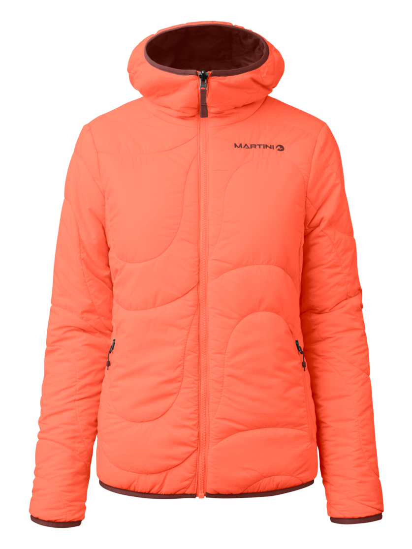Martini Sportswear - Recharge Padded Jacket Primaloft®W - Primaloft & Gloft Jackets in winter apple-tangerine - side view - Women