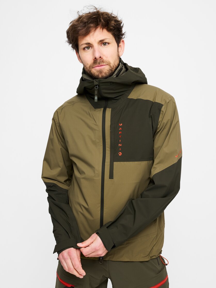 Martini Sportswear - Firstline 2,5L Jacket M - Giacche Hardshell in spanish green-olive - vista frontale modello - Uomo