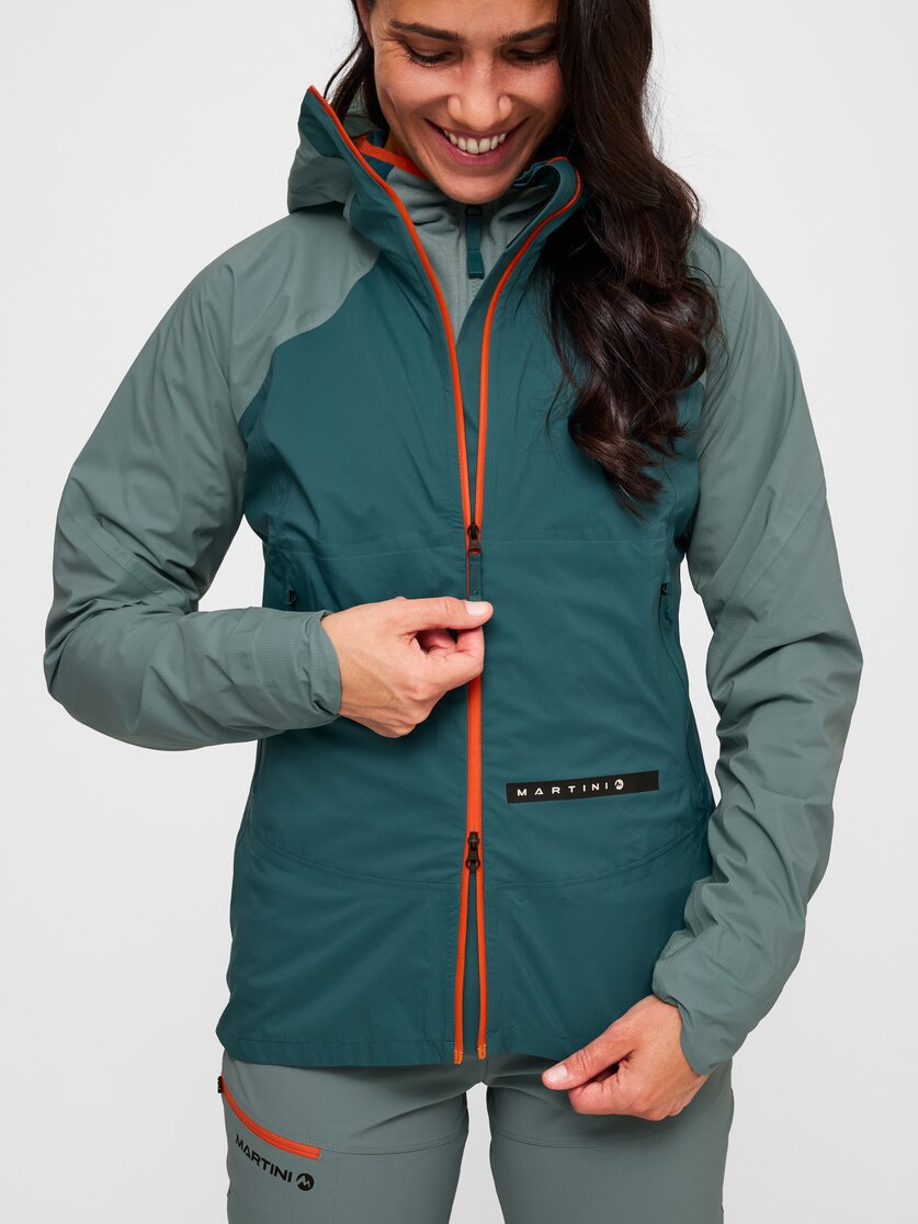 Martini Sportswear - Hillclimb HS Hooded Jacket W - Giacche Hardshell in black-white - Dettaglio 2 - Donna