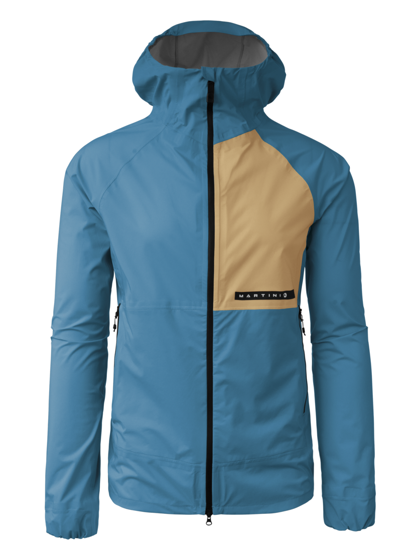 Martini Sportswear - Hillclimb HS Hooded Jacket M - Hardshell jackets in noon blue-sandstone - front view - Men