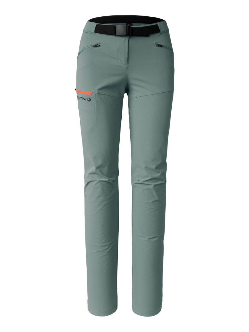 Martini Sportswear - Highventure Alpine Pants W - Pantaloni lunghi in misty blue-tangerine - vista frontale - Donna
