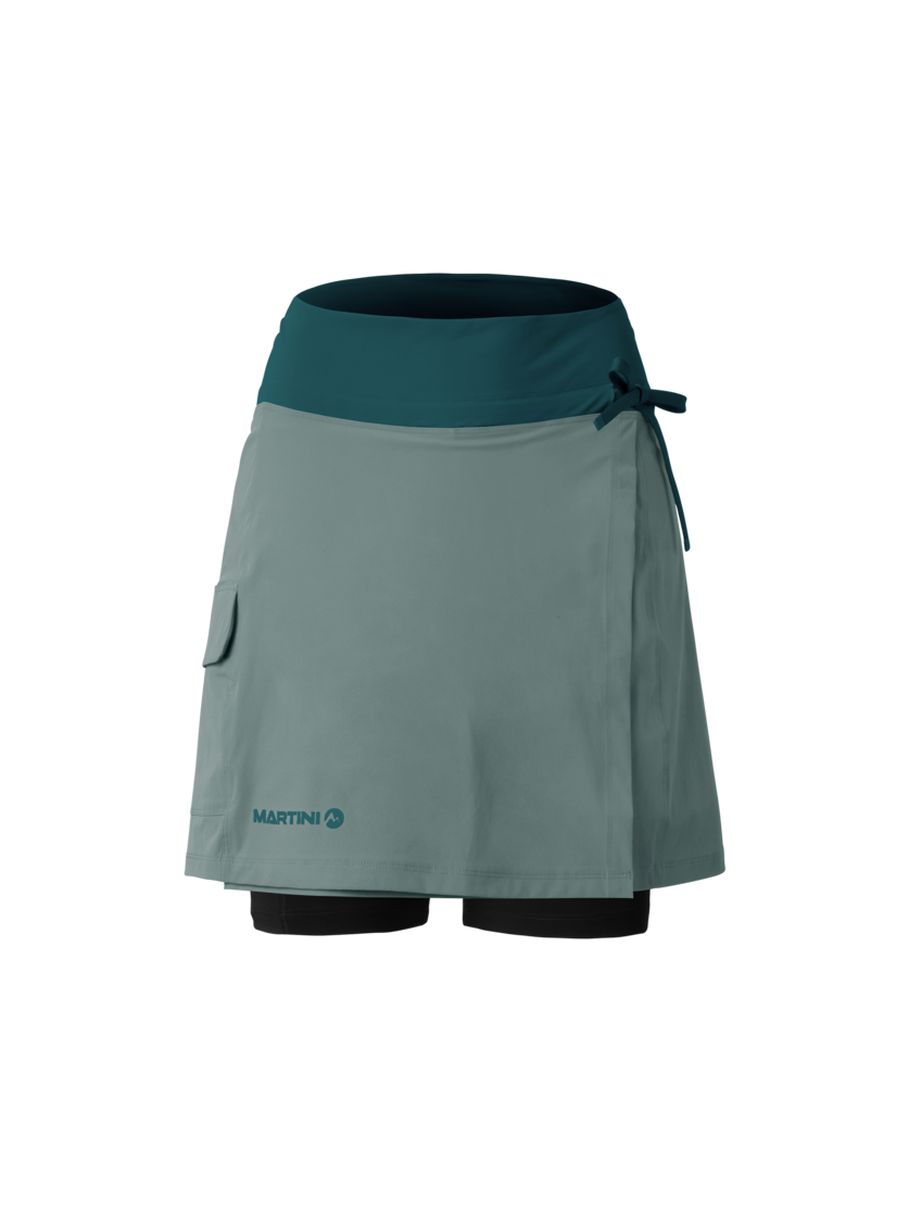 Martini Sportswear - Alpmate Sonic Skirt W - Gonne in misty blue-seaport - vista frontale - Donna