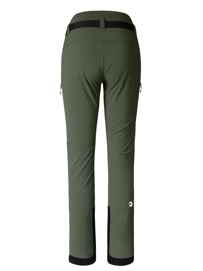 Martini Sportswear - Horizon Pants W - Pantaloni lunghi in mosstone-black - vista posteriore - Donna