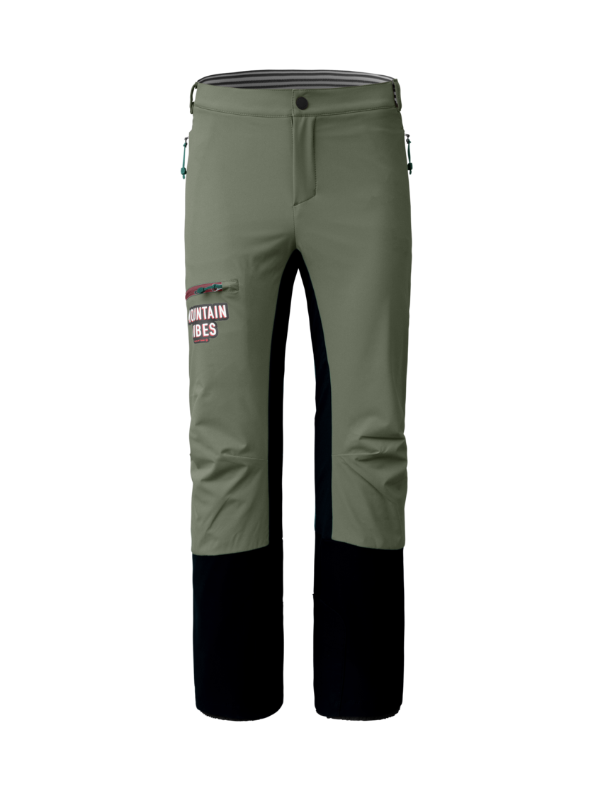 Martini Sportswear - Wildone Pants Kids - Pantaloni lunghi in mosstone-black - vista frontale - Bambini