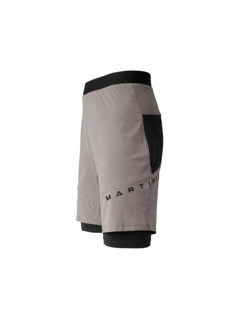 Martini Sportswear - Hillclimb 2in1 Shorts M - Kurze Hosen in ash-black - Seitenansicht - Herren