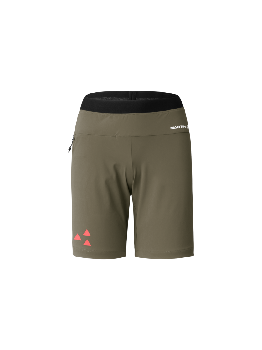 Martini Sportswear - Trektech Shorts W - Shorts in moss-punch - front view - Women