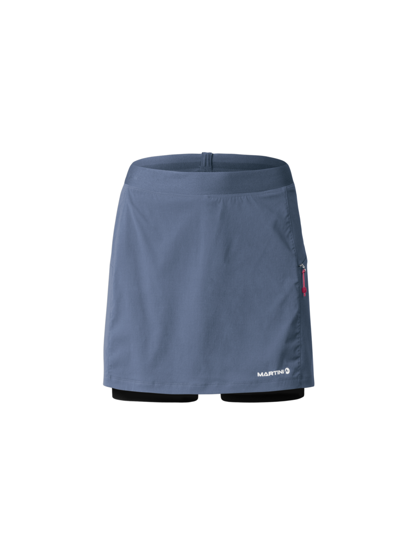 Martini Sportswear - Alpmate Skirt W - Gonne in dark blue-blossom - vista frontale - Donna