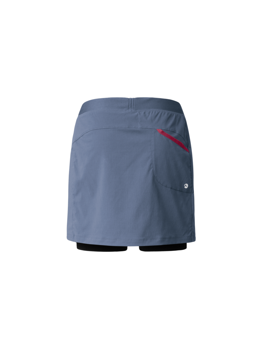 Martini Sportswear - Alpmate Skirt W - Gonne in dark blue-blossom - vista posteriore - Donna