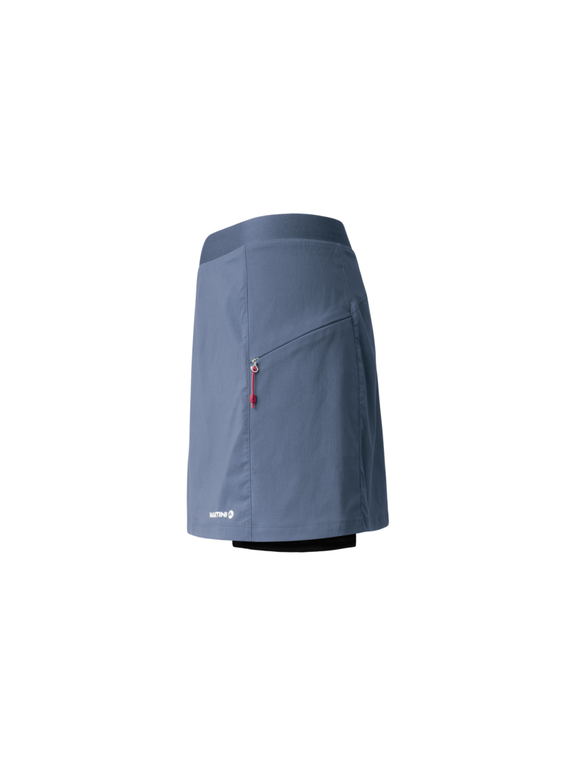 Martini Sportswear - Alpmate Skirt W - Gonne in dark blue-blossom - vista laterale - Donna