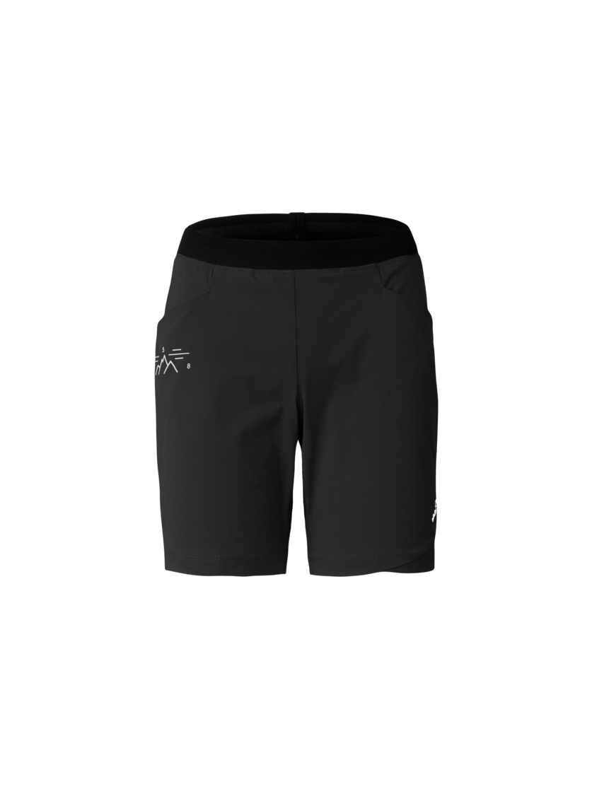 Martini Sportswear - Alpmate Shorts W - Shorts in black-white - vista frontale - Donna