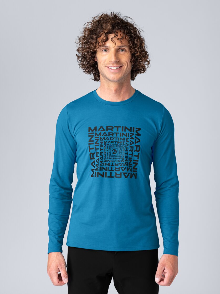 Martini Sportswear - Wildtrack Shirt M - Maglie a maniche lunghe in seaport - vista frontale modello - Uomo
