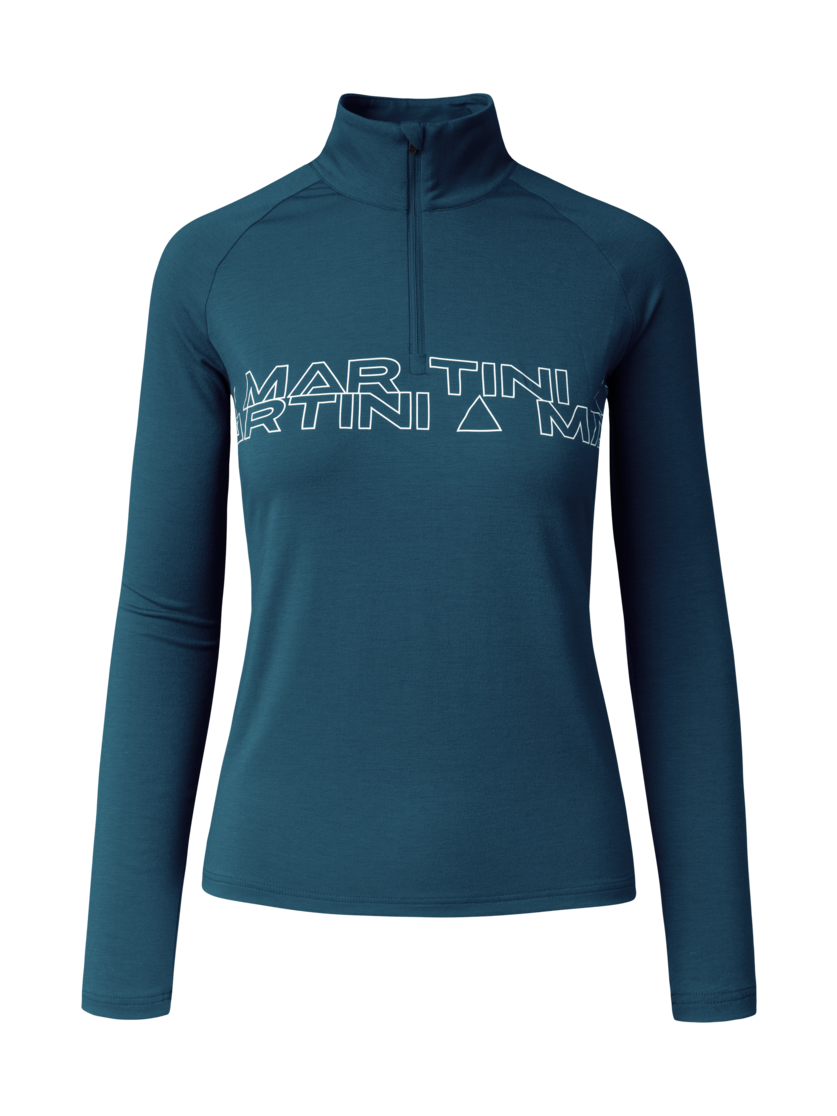 Martini Sportswear - Fullforce Halfzip Shirt W - Langarmshirts in poseidon - Vorderansicht - Damen
