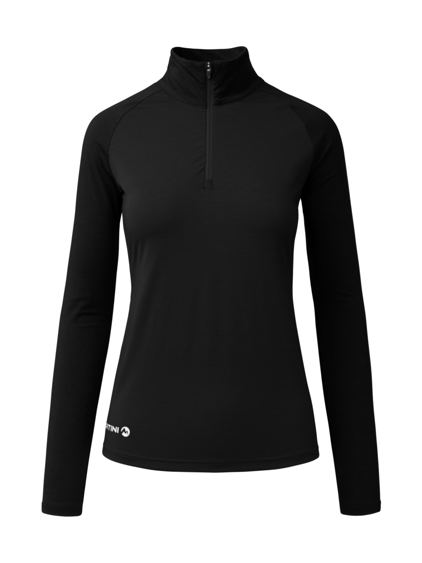 Martini Sportswear - Horizon Halfzip Shirt W - Maglie a maniche lunghe in black - vista frontale - Donna