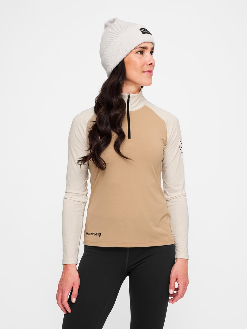 Martini Sportswear - Horizon Halfzip Shirt W - Maglie a maniche lunghe in black - vista frontale modello - Donna