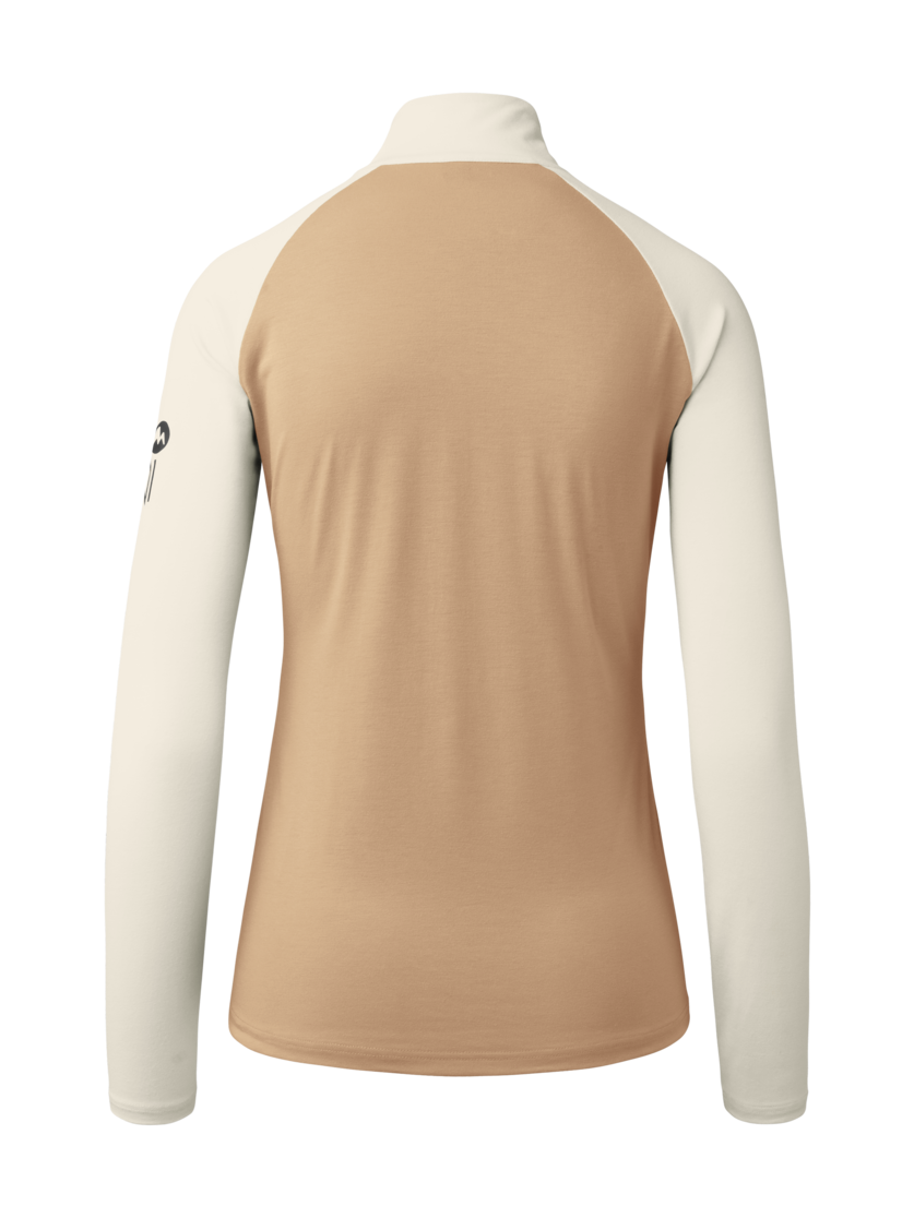 Martini Sportswear - Horizon Halfzip Shirt W - Longsleeves in desert-off white - rear view - Women