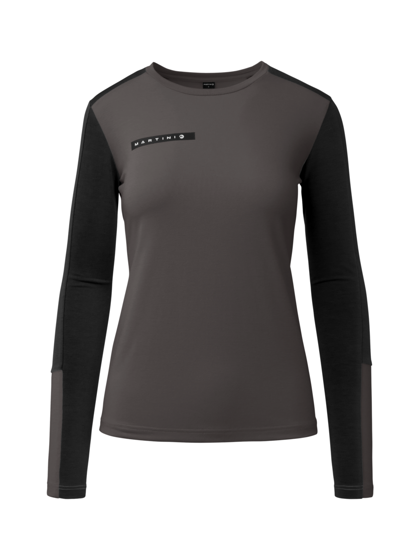 Martini Sportswear - Yalca Shirt W - Longsleeves in granite-black - front view - Women