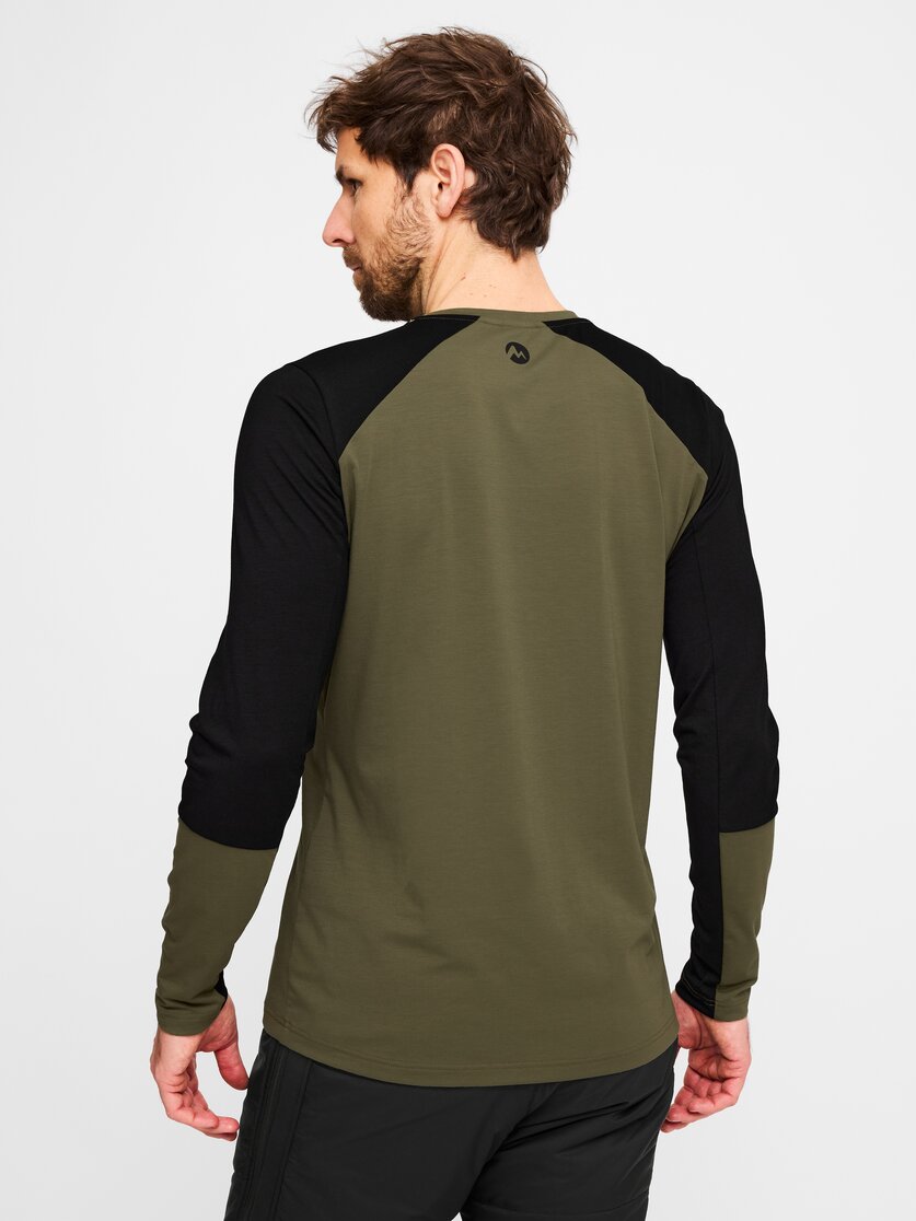 Martini Sportswear - Yalca Shirt M - Maglie a maniche lunghe in black-granite - vista laterale modello - Uomo