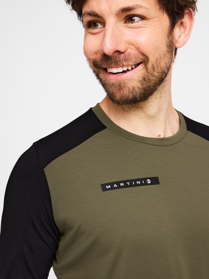 Martini Sportswear - Yalca Shirt M - Langarmshirts in black-granite - Detail 1 - Herren